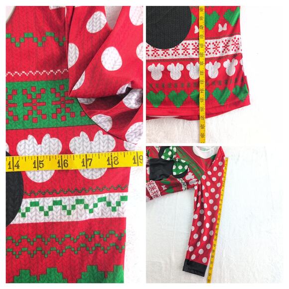 Disney/Snoopy Bundle(2) Christmas Minnie/Vintage Peanuts PajamaTops Women's L/XL - Picture 2 of 6